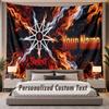 Custom Name Text Tapestry Slipknot Personalized Polyester Wall Tapestry For Bedroom And Room