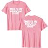 This Is My Drinking Shirt and Driving Shirts Funny Quotes TShirt Letters Printed Sayings Graphic Tee Tops Short Sleeve Blouses