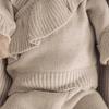Autumn & Winter Baby Girls Long-Sleeved Sweater and Pants Set with Ruffle Knit Cardigan, Outerwear & Headband, European & American Style