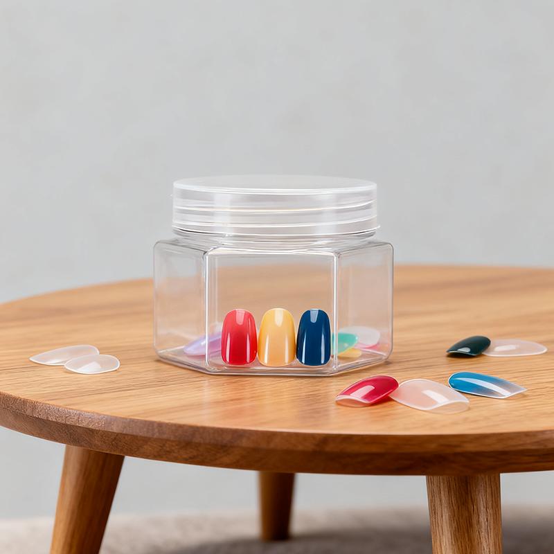 WTEMPO DIY Empty Plastic Decorative Jars with Lids Beads/Headbands/Buttons/Keyrings Containers Handicrafts Storage Jars Clear Wide Mouth Package Jars