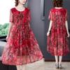 Women Printed Dress Summer Plus Size Floral Dress Loose A-line Dress
