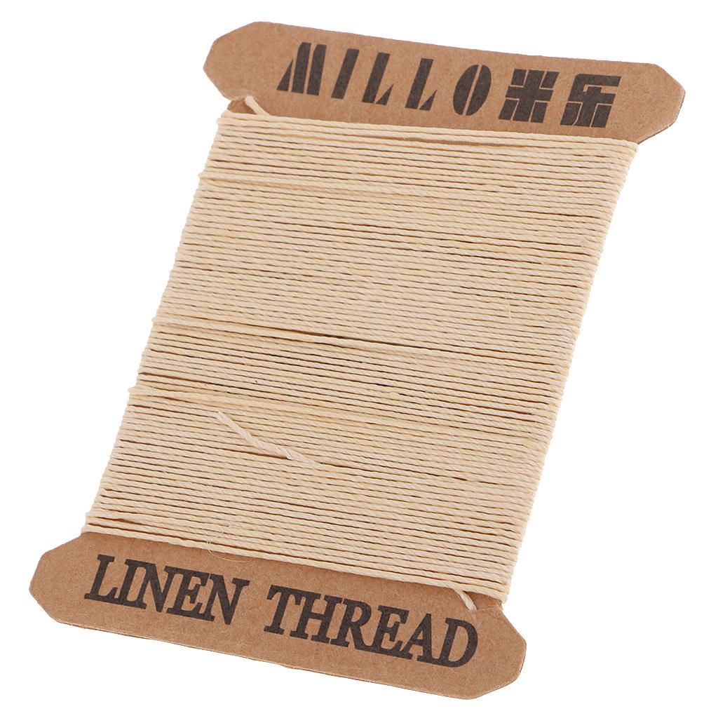

Linen Waxed Thread Durable Stitching Cord Leather Hand Sewing Line Leathercraft Accessory for Crafts Bags Wallets