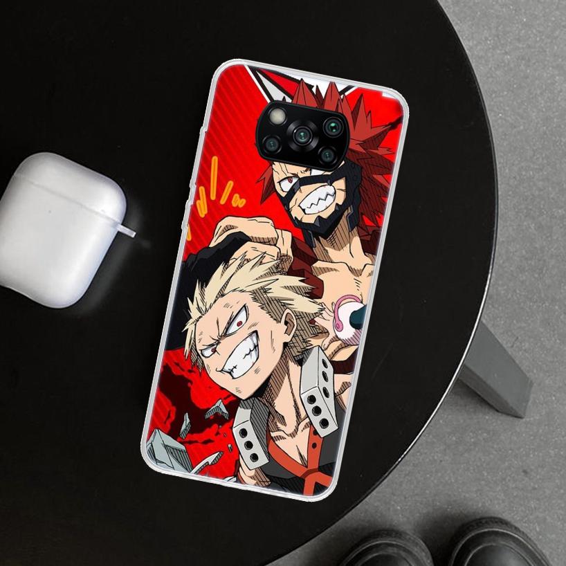 MHA Bakugou Katsuki Phone Case Cover for Xiaomi Poco X6 X5 X7 Pro F7 Ultra Redmi 15C 15 13C 13 12C 12 10C 10 10A 9C 9A 9T 9 Coqu