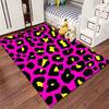 Leopard Print Pink Carpet suitable as a non-slip mat for the living room or bedroom sofa