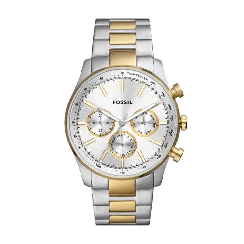 Fossil Sullivan BQ2693 Men's Watch, Silver & Gold