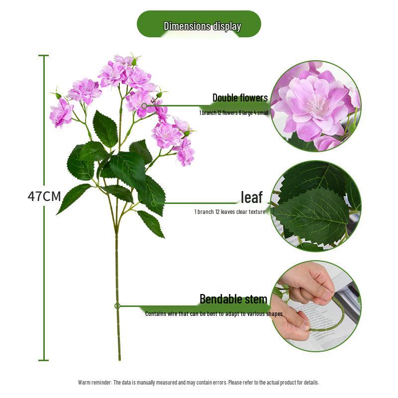 High-End Artificial Jasmine Flower Bouquet for Realistic Wedding and Scene Decorations