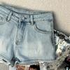 3D Bow Female's Denim Shorts High Waisted Solid Color Slim Fashion Half Pants Summer Hot Girl Sexy Clothing