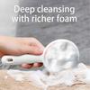 Pet Massage Shower Brush with Builtin Shampoo Storage Dog Grooming Brush Ergonomic Handle Pet Hair Cleaning Brush for Dog Cat