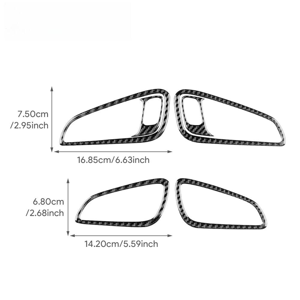 Autocolant Real Fibra de Carbon Moale Pentru Ford Focus SE RS ST Ecoboost 2015 2016 2017 2018 LHD RHD Panou Ornament Mânere Interioare Uși Mașină