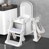 Çocuklar için Ayarlanabilir Yükseklikli Merdivenli Tuvalet Eğitim Koltuğu Katlanabilir Basamaklı Tabure Kaymaz Pedler Tuvalet Eğitimcisi Kaymaz Tuvalet Eğitim Merdiveni