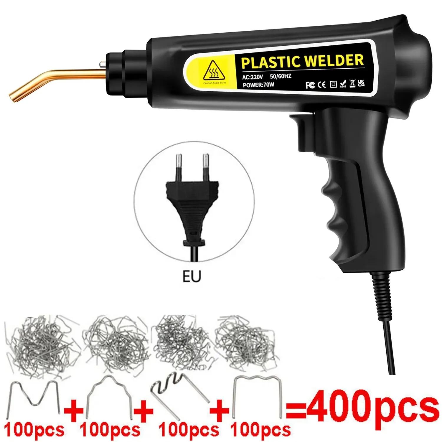 

New Heat Gun Plastic Welding Machine Bumper Soldering Iron Staples Bumper Repair Car Tools Kit