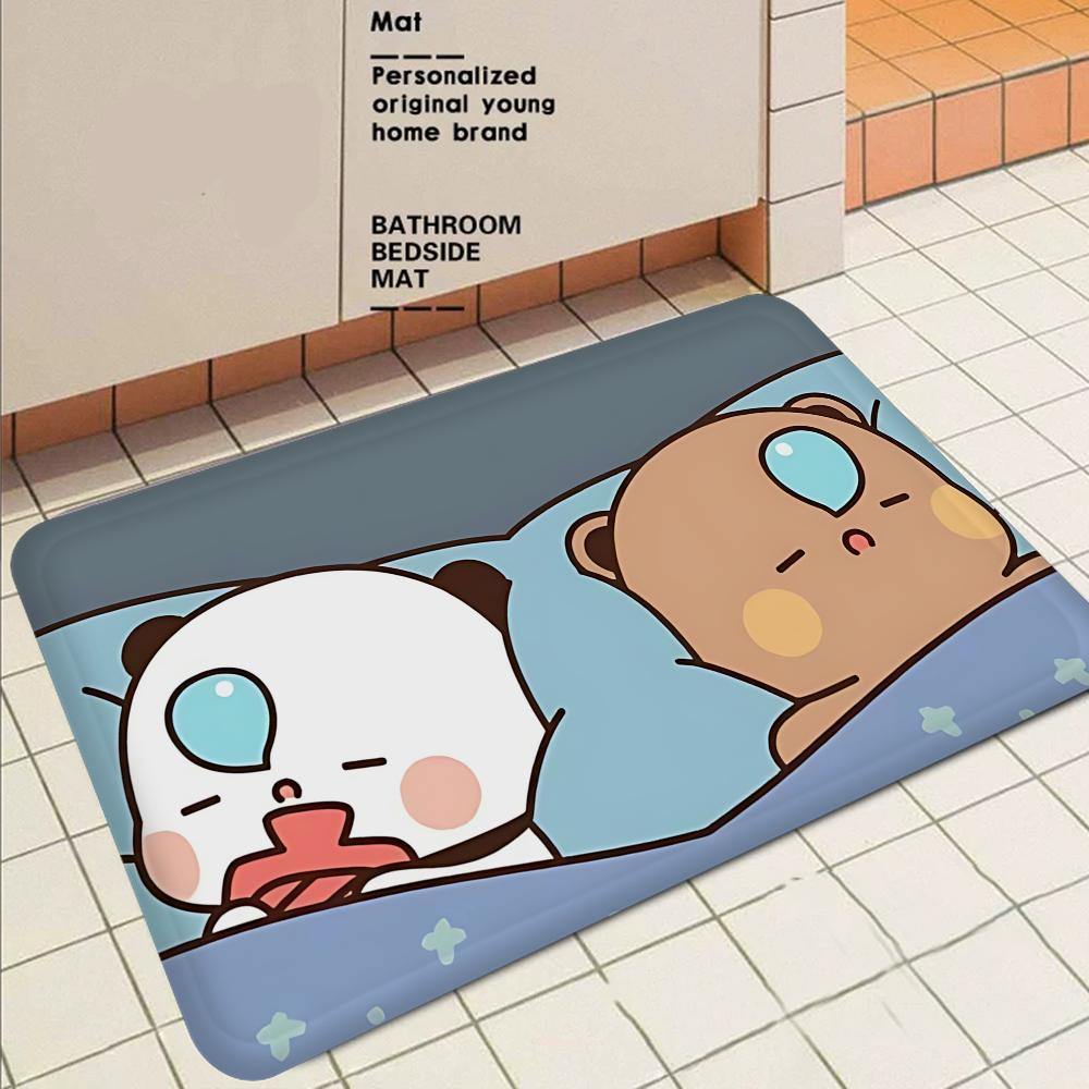 Bubu And Dudu Cute Cartoon Kitchen Mat Washable Non-Slip Living Room Sofa Chairs Area Mat Kitchen Toilet Rug