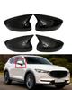 Car Rearview Side Mirror Cover For Mazda CX-5 ll 2024 2023 2022 2021 2020 2019-2017 Wing Cap  StickerView Case Trim Carbon Fiber