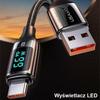 Usams Kabel Pleciony U78 Usb-C 1.2Mled 6A Fast Charging Biały/White Sj544Usb02 (Us-Sj544)
