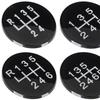 Universal Black Leather + Chrome + 5 & 6 Speed Emblems Kit