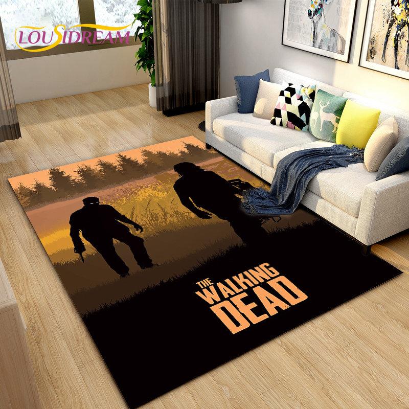 The Walking Dead Horror Area Rug Large,Carpet Rug for Living Room Bedroom Sofa Doormat Decoration,Kids Play Non-slip Floor Mat