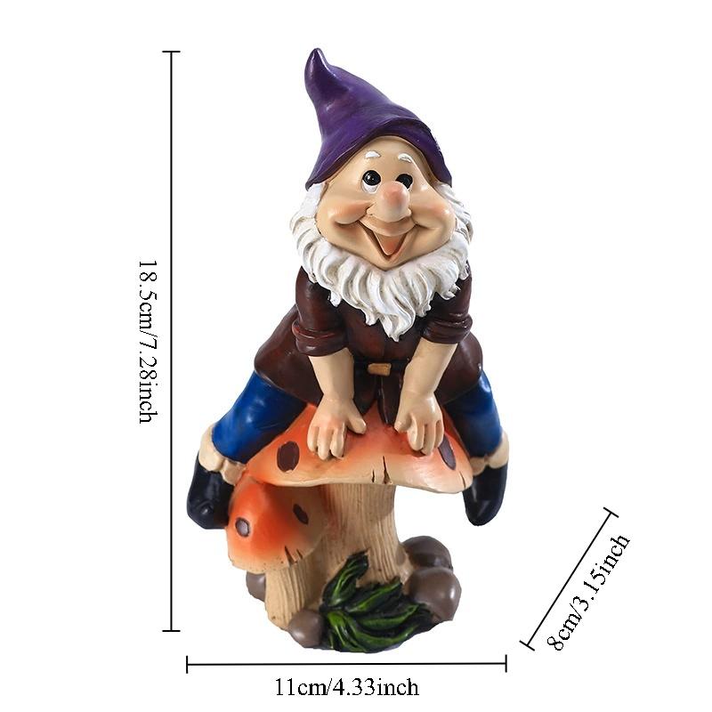 Cartoon Gnomes Statue Outdoor Garden Yard Decorations Cute Funny Dwarf Statue Middle Finger Gnome Creative Tree Hanging Ornament