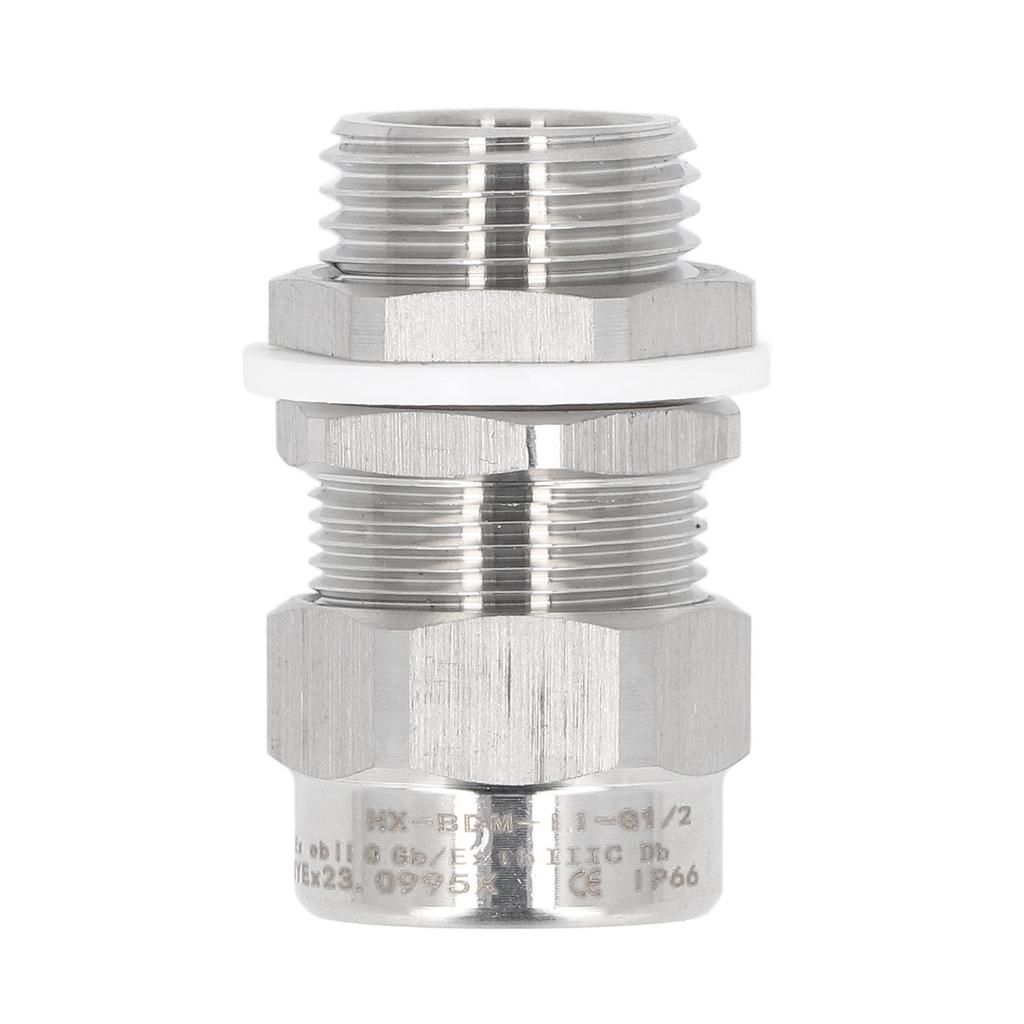 Cable Gland 304 Stainless Steel G1/2 IP66 Water Proof Armoured Cable Connector for Vehicles Marine D