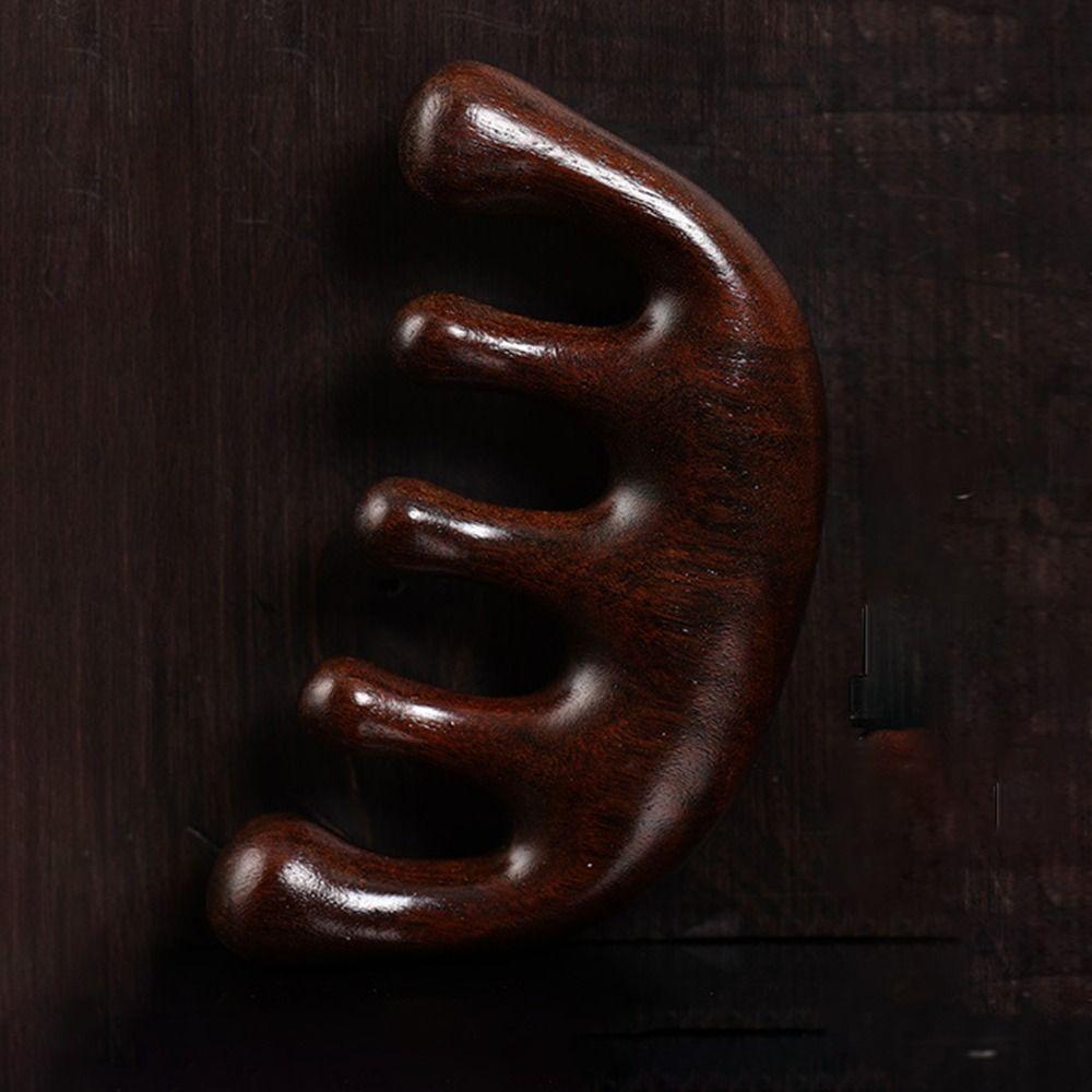 Sandalwood Head Massage Comb Blood Circulation Sandalwood Hair Comb Meridian Massage Comb  Straight