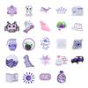 50 Purple Personalized Hand-painted Graffiti Stickers PP Waterproof Decorative Graffiti Stickers DIY Suitcase Flat Tablet