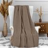 Microfiber Blanket 120x160 Cm COCOONING Taupe, by Soleil d'Ocre