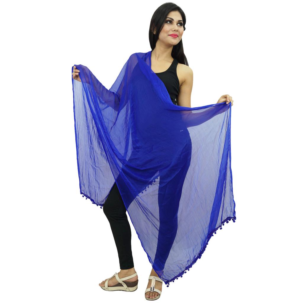 Chiffon-Mischung Dupatta Frauen Indian Orange Chunni Long Stola Schals