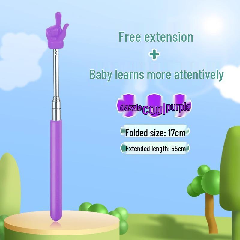Retractable Teaching Pointer Stick for Classroom and Multimedia Use
