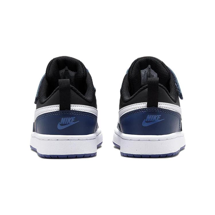 New Nike Court Borough Low 2 Midnight Navy Black White PS BQ5451-404
