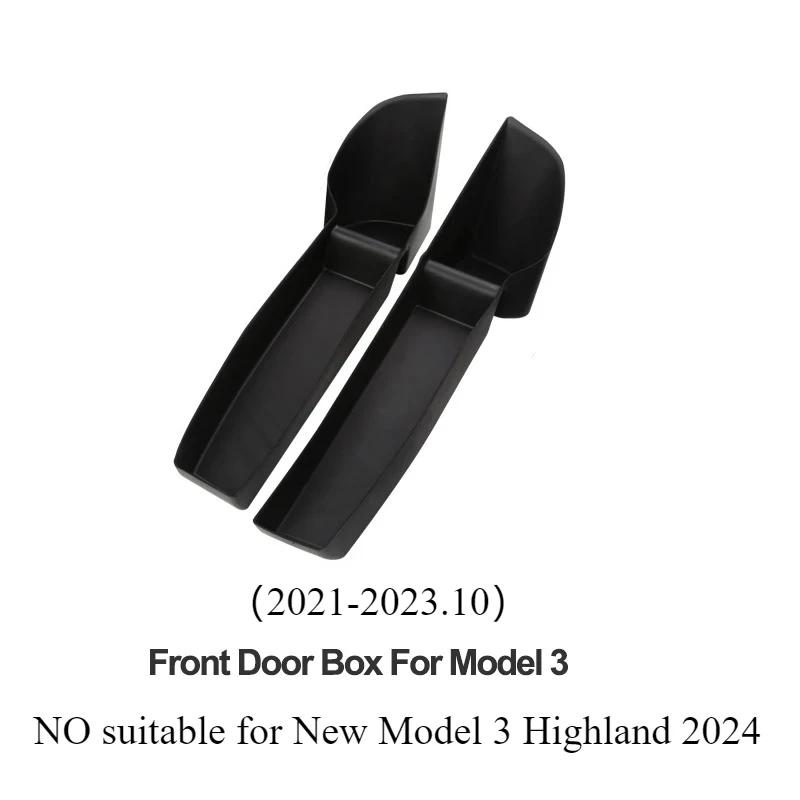 Car Door Side Storage Box for Tesla Model 3 Y Door Handle Armrest Umbrella Tray Organizer Front Rear Door Storage Accessories