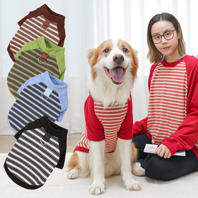 Pet Clothing, Striped Big Dogs, Cats, Cat Clothes, Dog Supplies, French Bulldog Base Shirts, Corgis