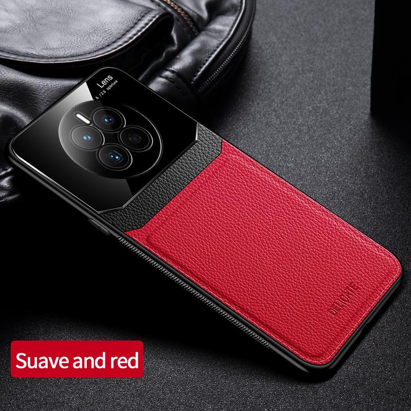 Mate50 Case For Huawei Mate 50 Pro Case PU Leather Silicone Bumper Back Cover For Huawei Mate 40 30 Pro Mate40 Mate30 Case Coque