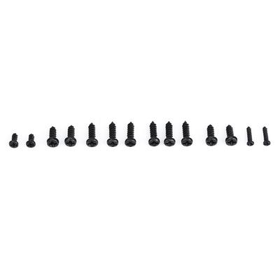 1000Pcs M1 M1.2 M1.4 M1.7 Self-Tapping Screws Carbon Steel Black Machine Screws Pan Head Tiny Screws