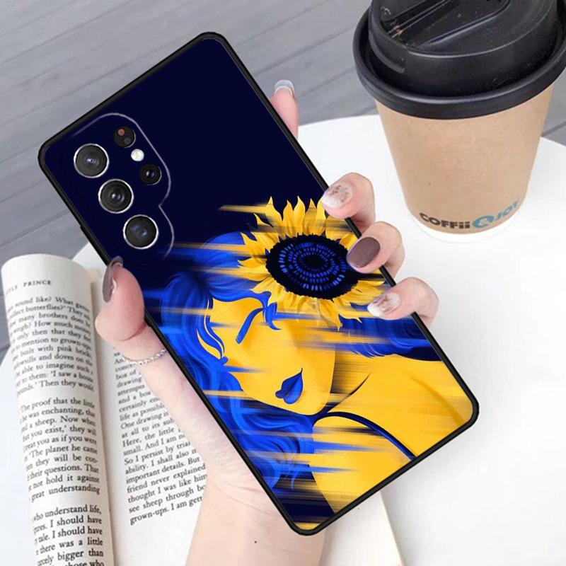 Ukraine Ukrainian Girl Phone Case Cover For Samsung Galaxy S24 S25 Ultra S21 S22 Ultra S10E Note 10 Plus Note 20 FE S23