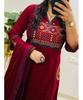 Women Designer Party Wear Salwar Suit Kurti Indian Party Wear Cotton Top Tunic Kurta Pant Dupatta Set