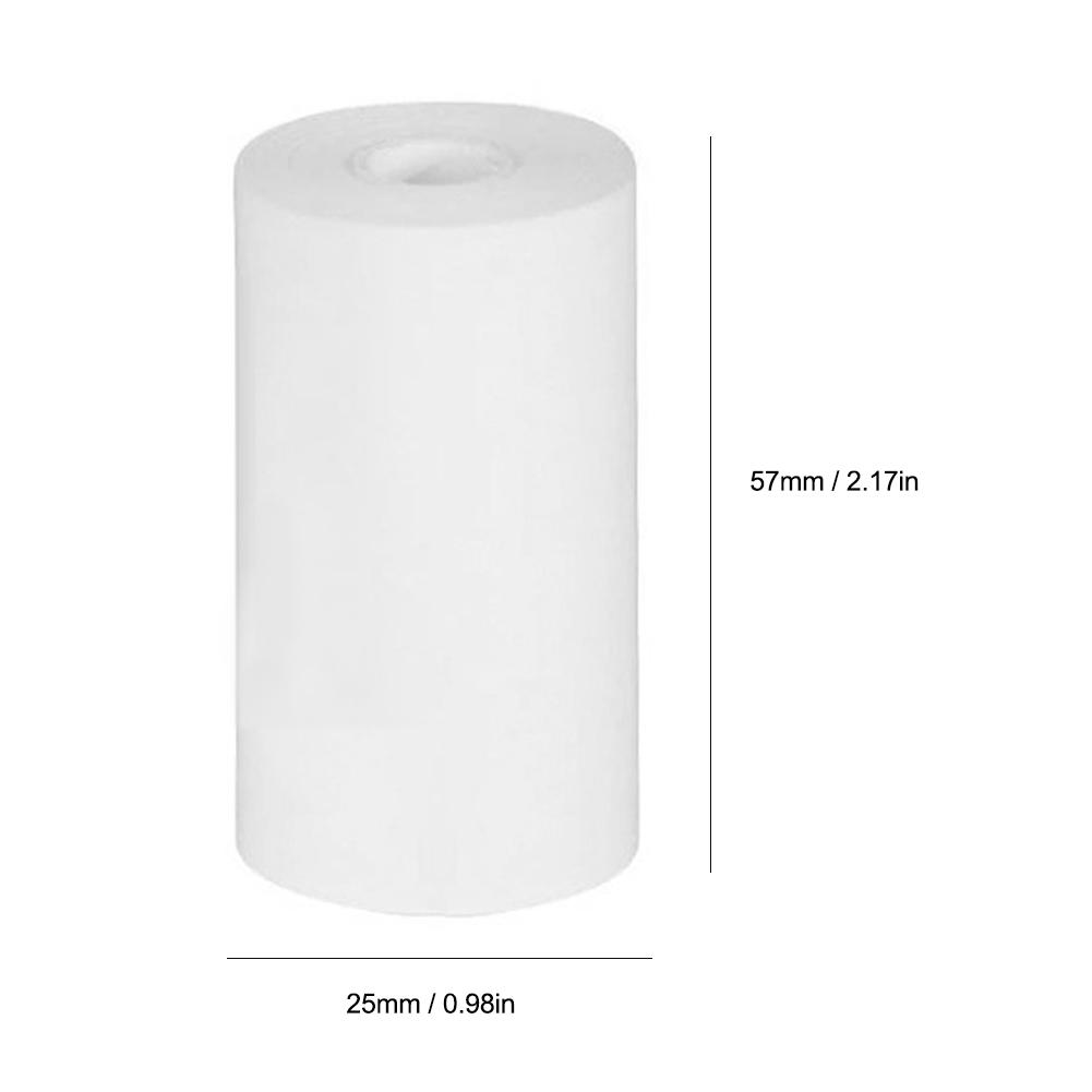 10 Rolls White Blank Thermal Paper Roll 57x25mm/2.17x0.98in Photo Picture Receipt Memo Printing