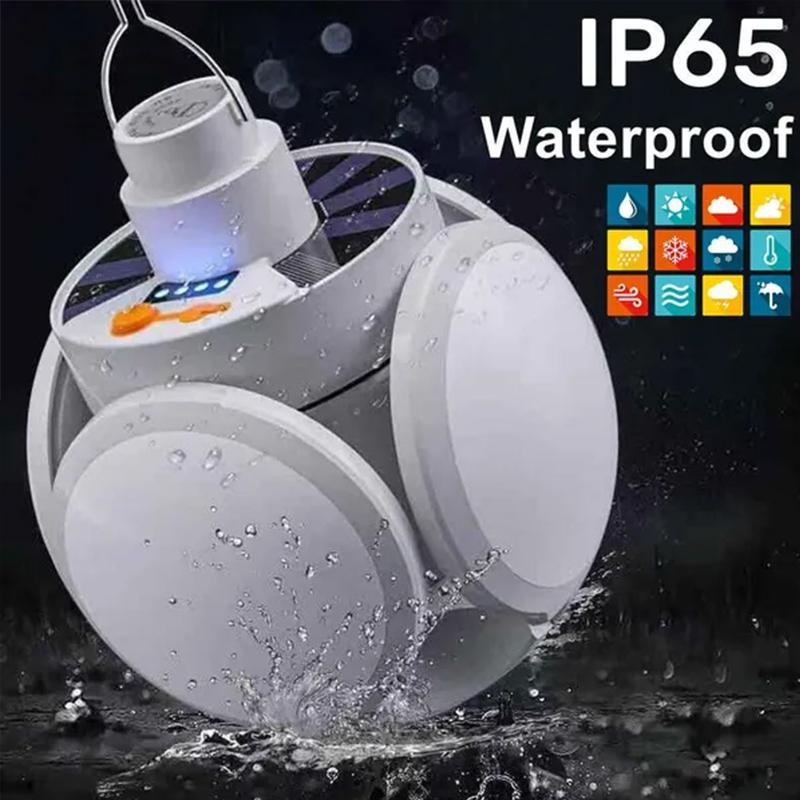 Solar Folding LED Soccer Light Rechargeable Outdoor Lamp Camping Night Market Stall Emergency Power Failure Lighting Torch