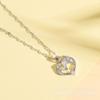 Light Luxury Bow Love Necklace Women'S Simple High-End Versatile Inlaid Zircon Pendant Exquisite Jewelry