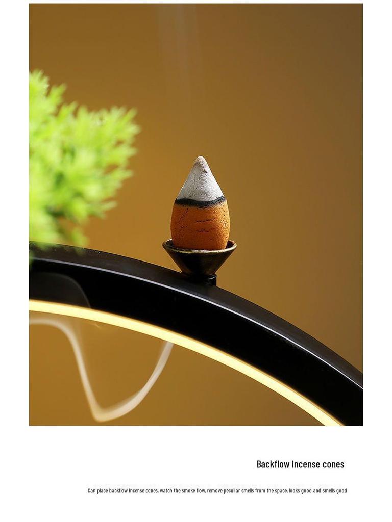 Chinese Style Backflow Incense Burner - Pine Design for Home & Office Décor