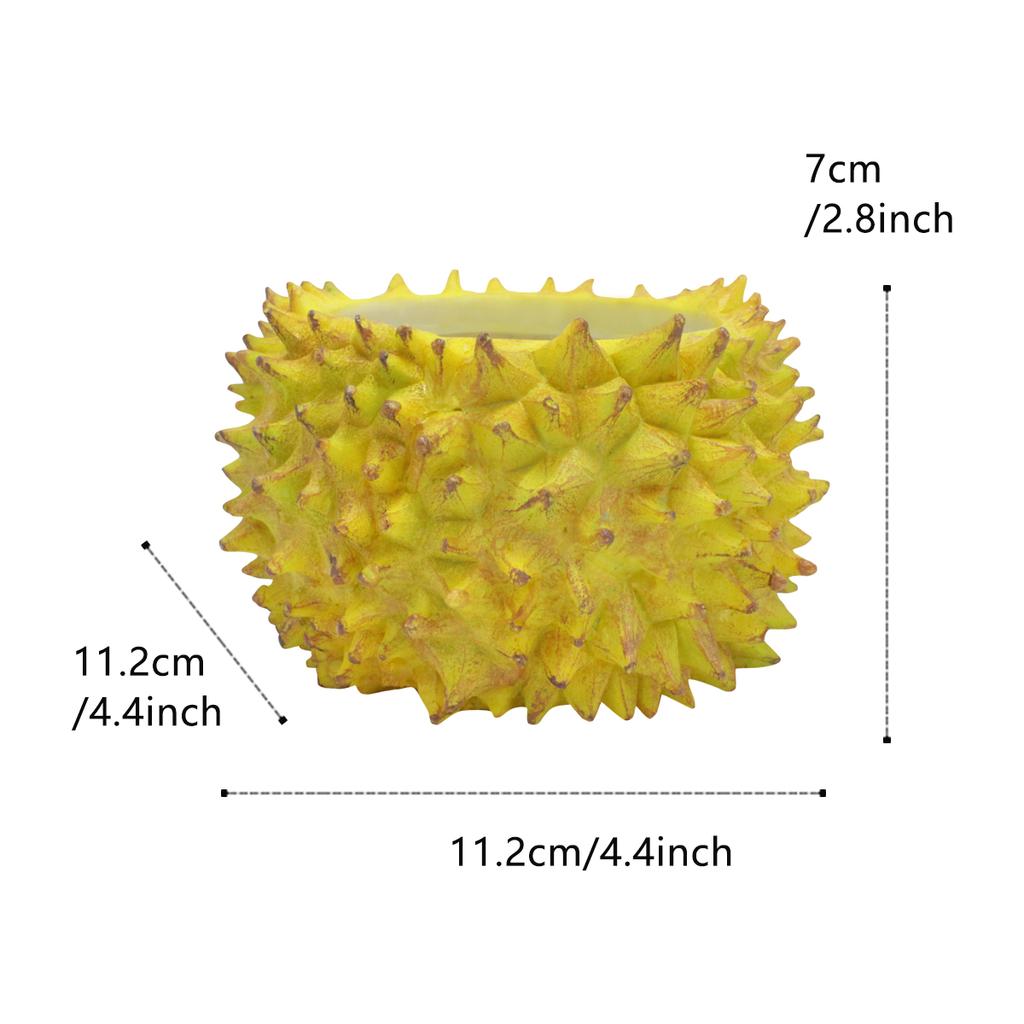 1 durianförmiger Blumentopf, Fensterbank-Blumentopf, lustiger fruchtförmiger Blumentopf, Heimdekorations-Blumentopf