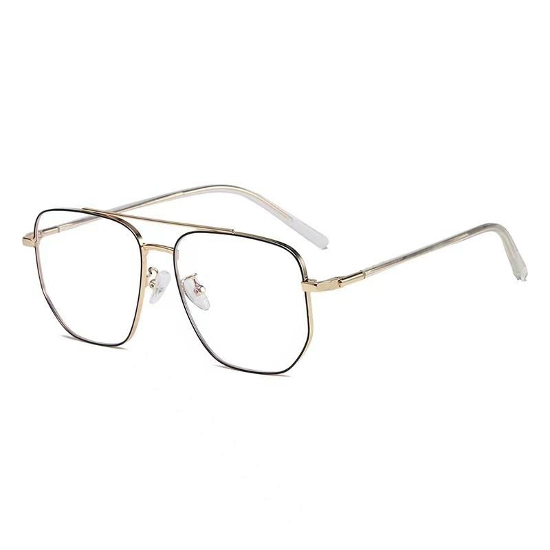 Blue Light Blocking Glasses Women Men With Metal Frame Polished Finish For Office And Casual Wear