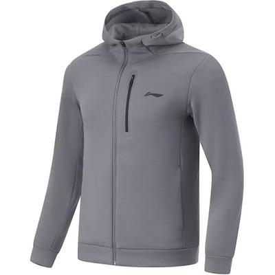 Li Ning Bequemer Lässiger Zip-Hoodie mit Kapuze Herren Hoodies Grau AWDU393-3