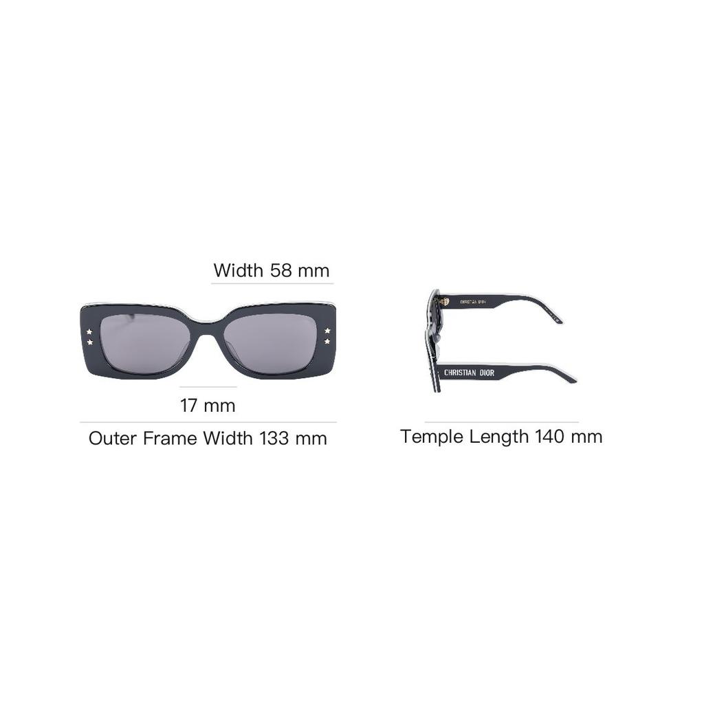 Dior Side Letter Black Irregular Shape Sunglasses Women Sunglasses DPFCS1UQR10A0