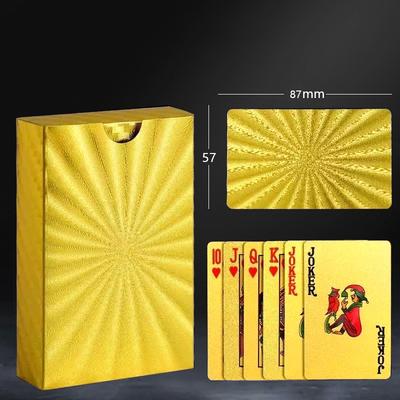 Poker Spielkarten Wasserdicht Gold Spielkarten Set PVC Farbe Magie Dmagic Paket Brettspiel Geschenk Sammlung