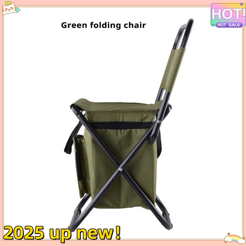 Classy-Folding Chair Withstorage Box Portable Folding Chair Ultralight Outdoor Camping Compact Hiking & Travel Green синий