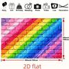 2D Multicolor Rainbow Brick Wall Photography Background