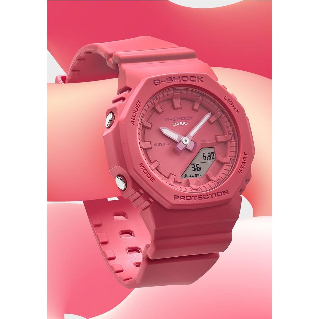 Casio Dámské hodinky G-SHOCK, střední velikost, bioplast, růžové, oficiální japonský model GMA-P2100-4AJF