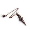 Cone 100% Copper Brass Metal Pendant Pendulum for Divination Dowsing Reiki Healing Egyptian Isis Pendulos Professional A001