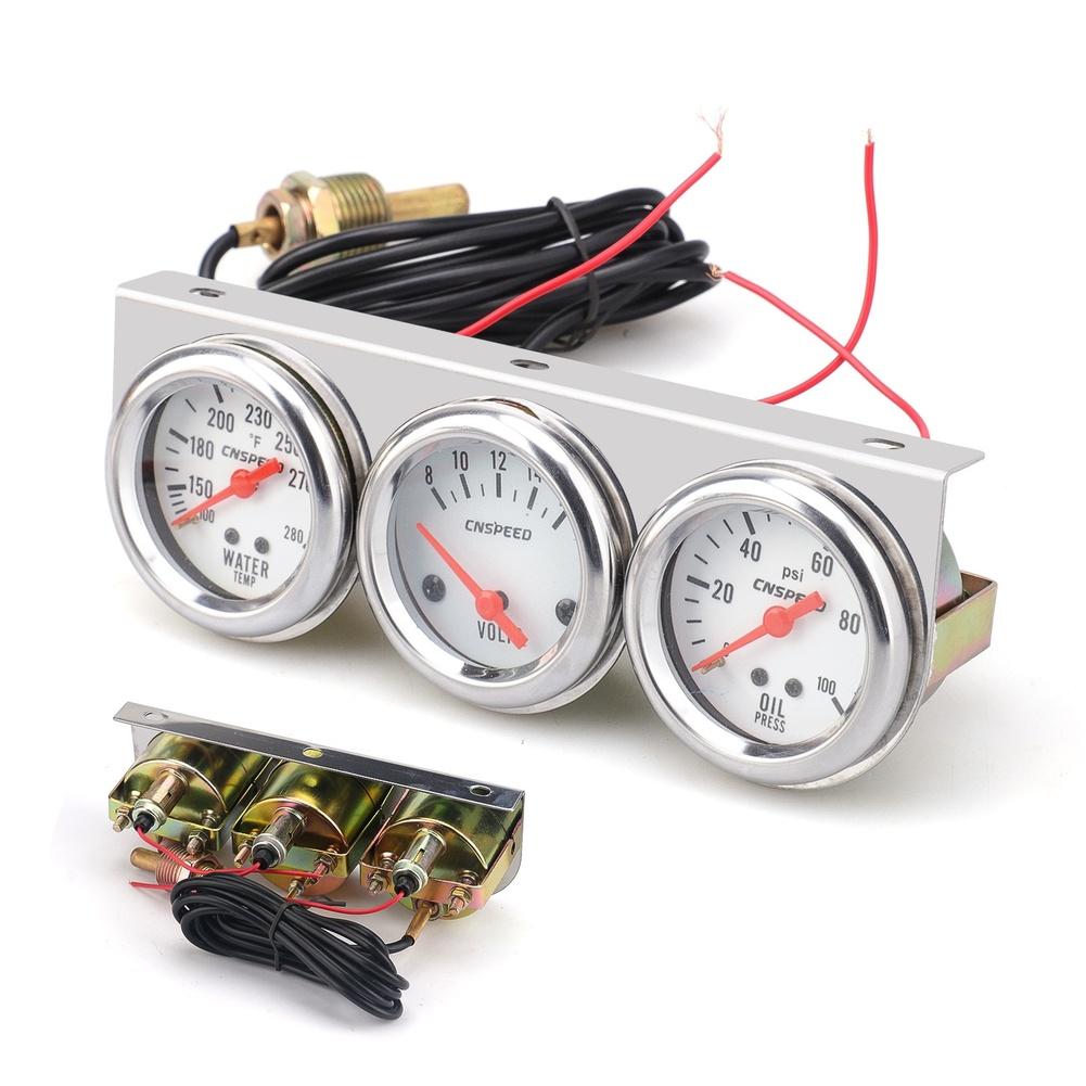52mm Triple Analog Gauge Kit for