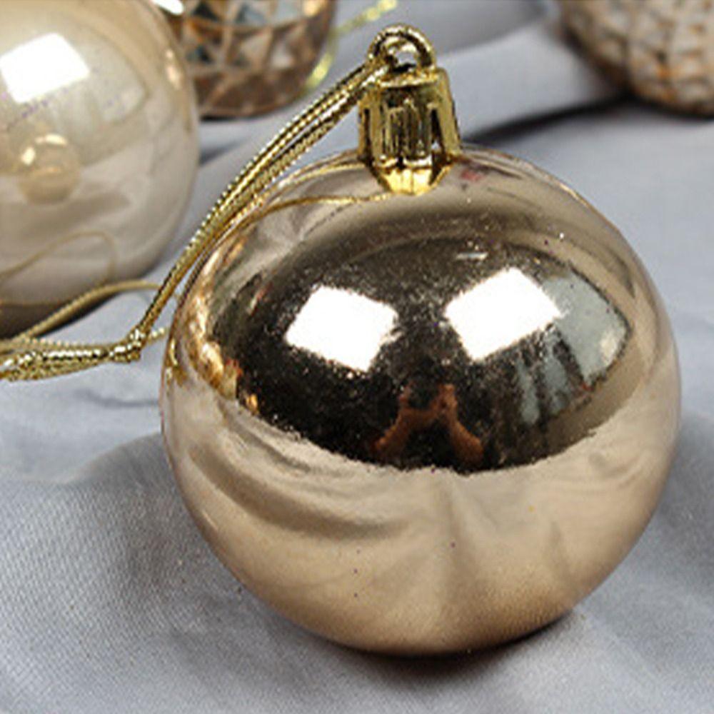 36pcs 6cm Christmas Ball Set Big Delicate Christmas Tree Decoration Pendant Waterproof Shatterproof Hanging Ornament Props