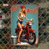 Retro Metal Tin Sign Car Engines & Characters Decor for Garage Man Cave 20x30 Cm